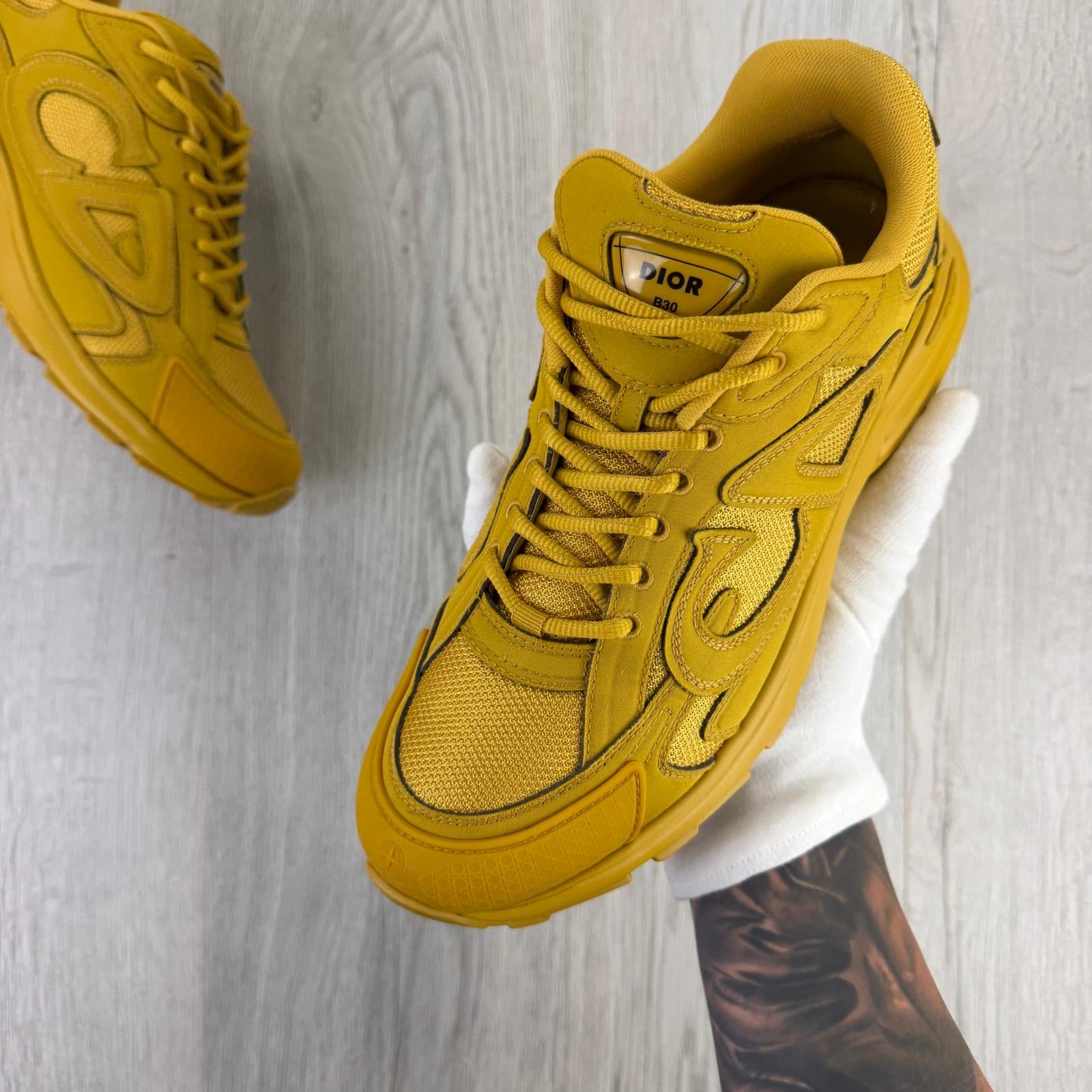 Dior x Stone Island B30 Men’s Yellow Trainers - Uk 9