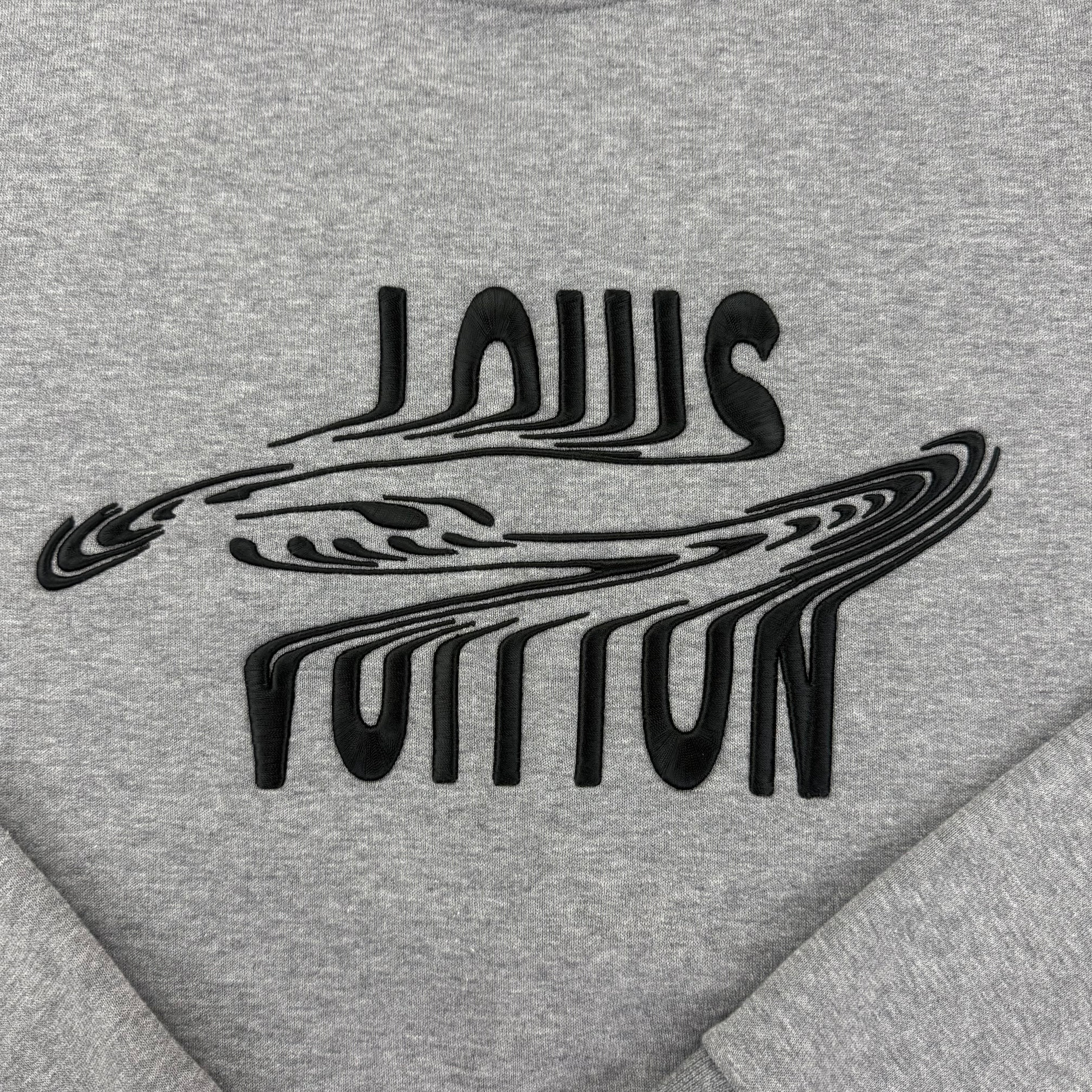 Louis Vuitton Men’s Grey Crewneck Embroidered Jumper -Medium