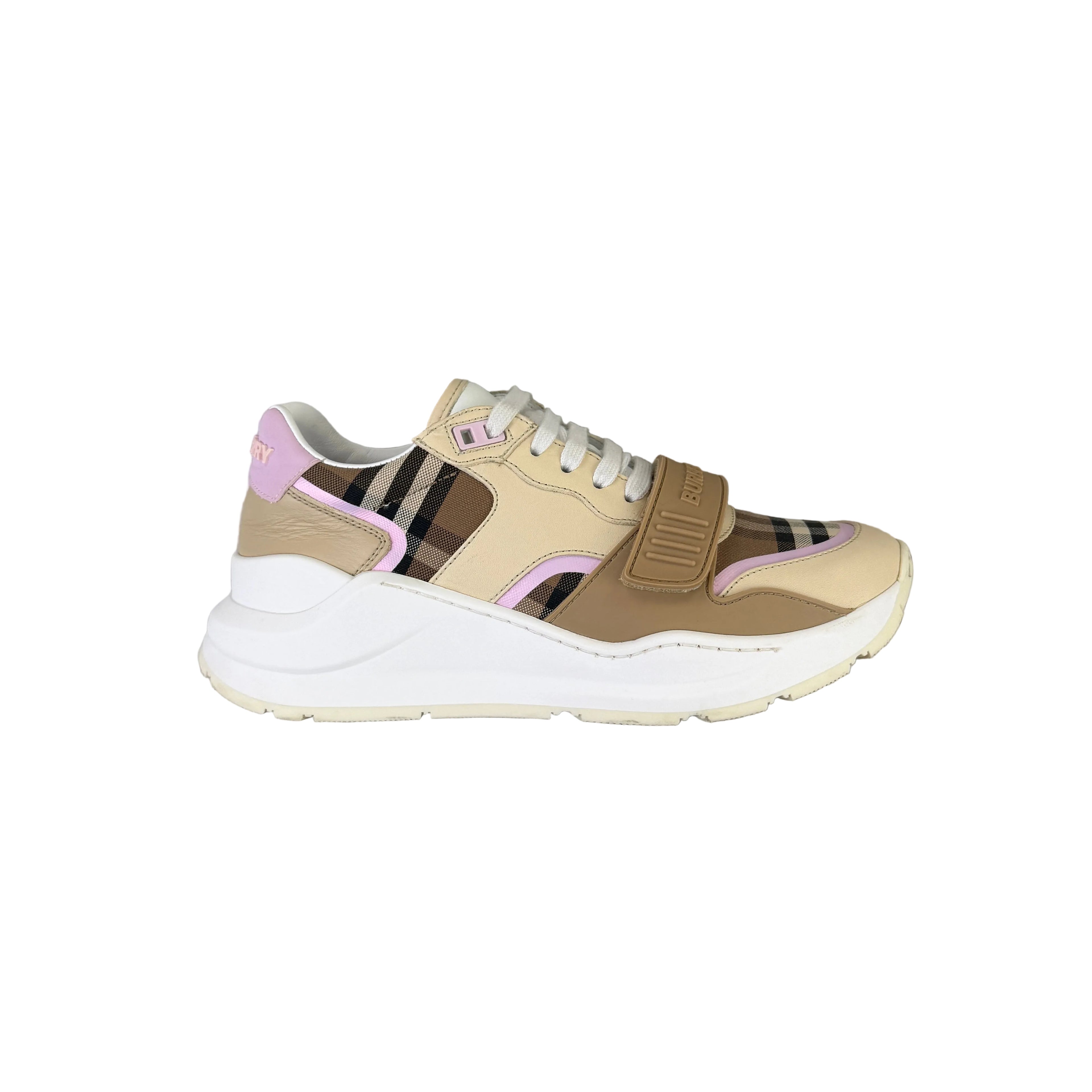 Burberry Women’s Ramsey Check Trainers - Uk 5.5