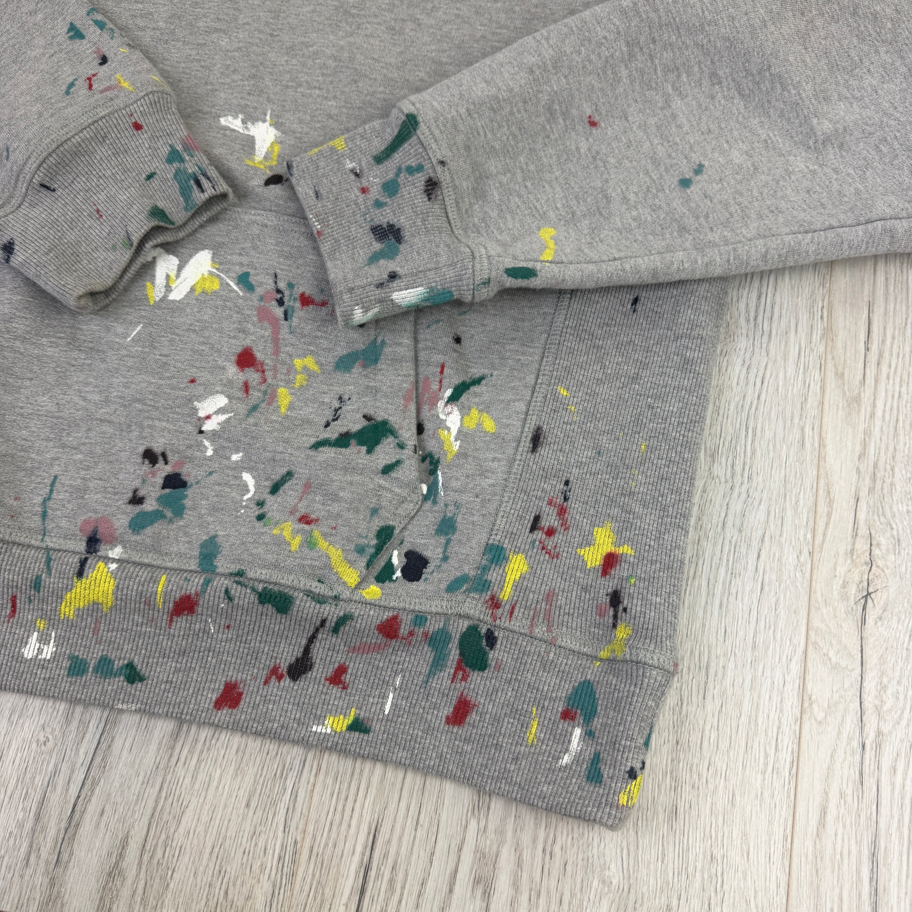 Dior Men’s Grey Paint Splattered Hoodie  - Small