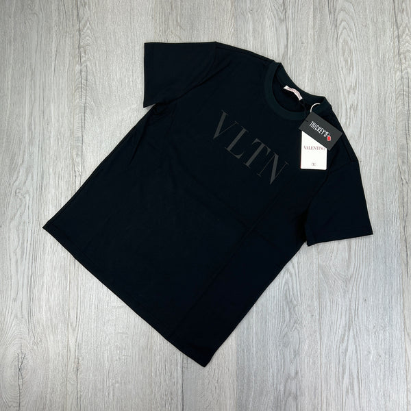 VALENTINO★VLTN Tee★☆★ Valentino Garavani VLTN logo-embroidered T-shirt | Blue | FARFETCH CA