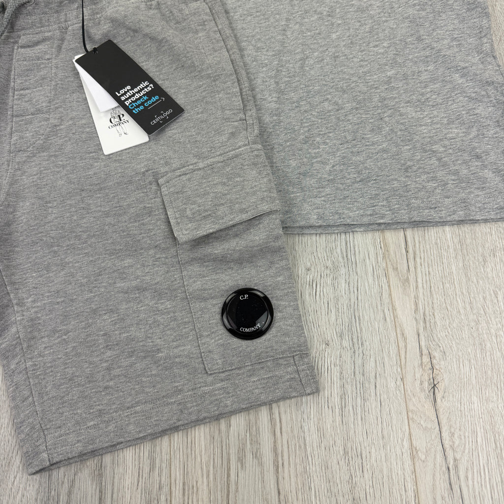Cp Company Men’s Grey T-shirt & Shorts Set