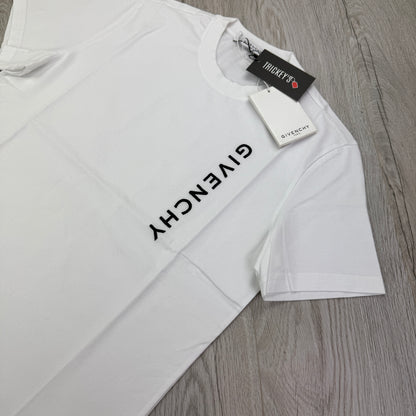 Givenchy Men’s White T-shirt Embroidered Logo