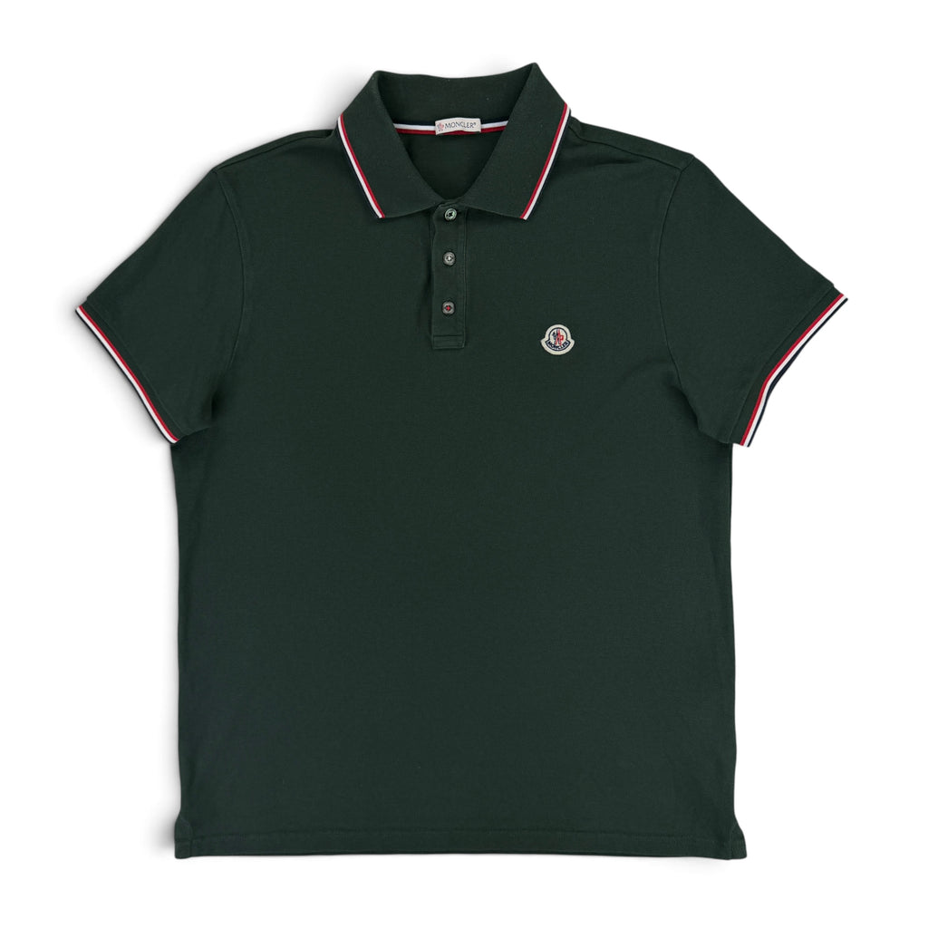 Moncler Men’s Green Polo Shirt - Large Slim