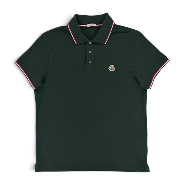 Moncler Men’s Green Polo Shirt - Large Slim