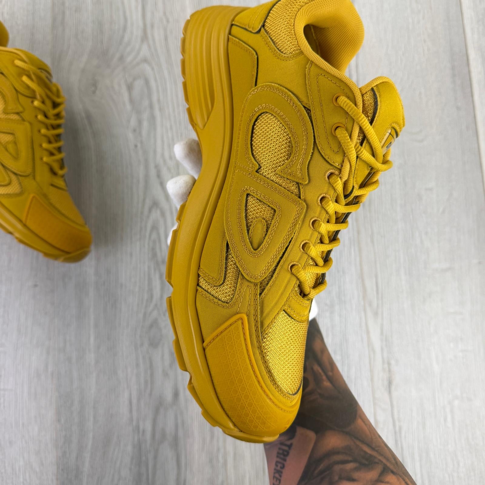 Dior x Stone Island B30 Men’s Yellow Trainers - Uk 9