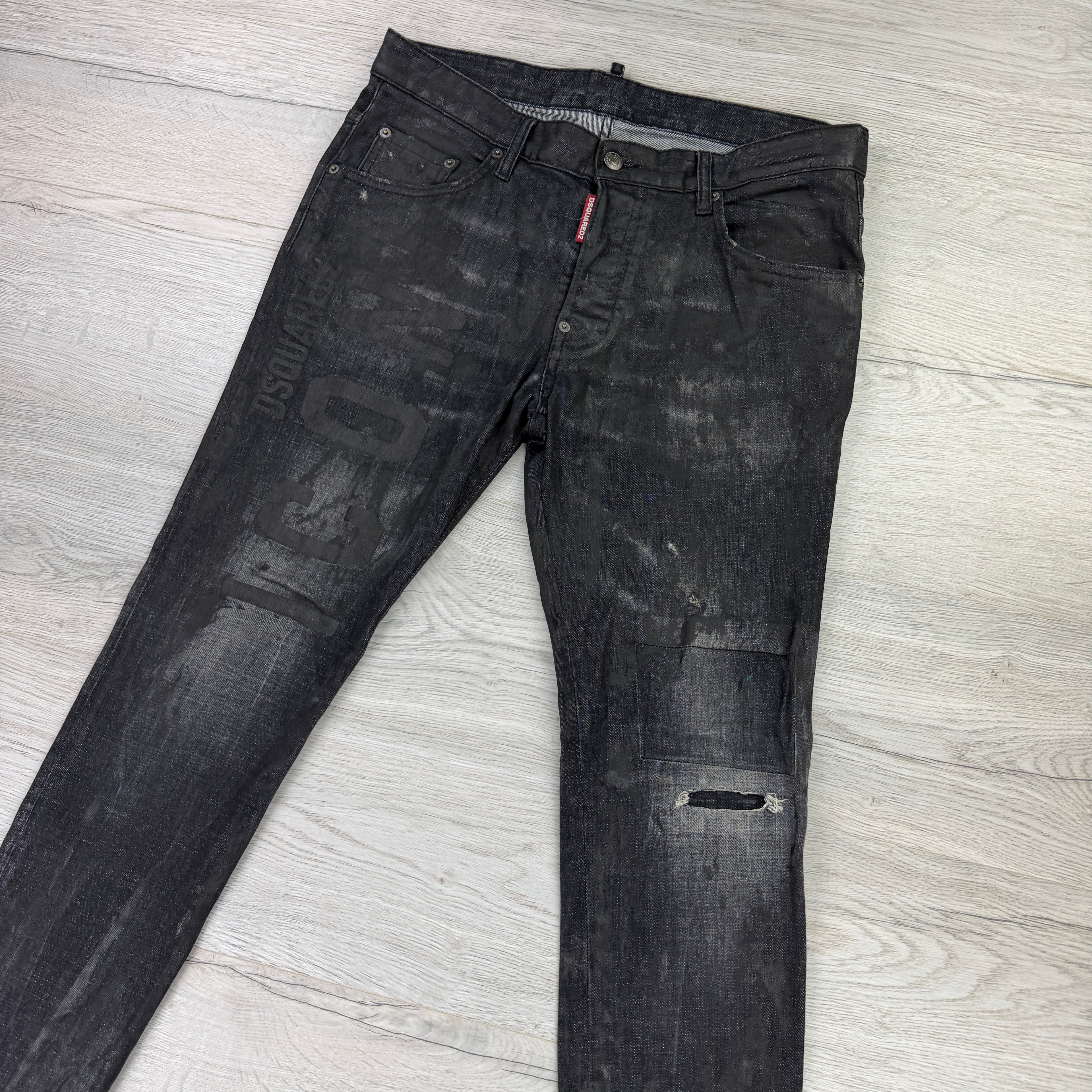 Dsquared2 Men’s Black Distressed Jeans - 48 (Uk 32)