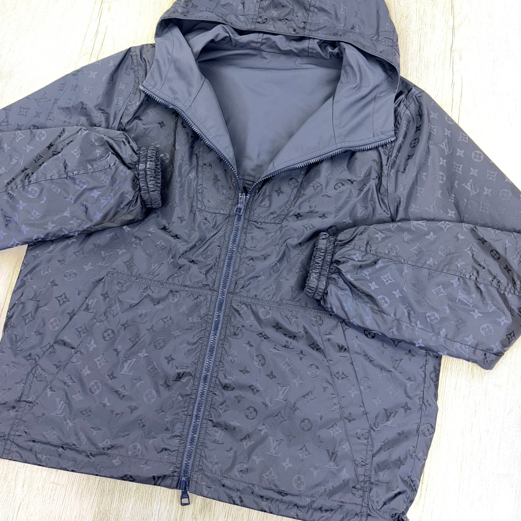 Louis Vuitton Men’s Monogram Reversible Navy Windbreaker Jacket - Size 48