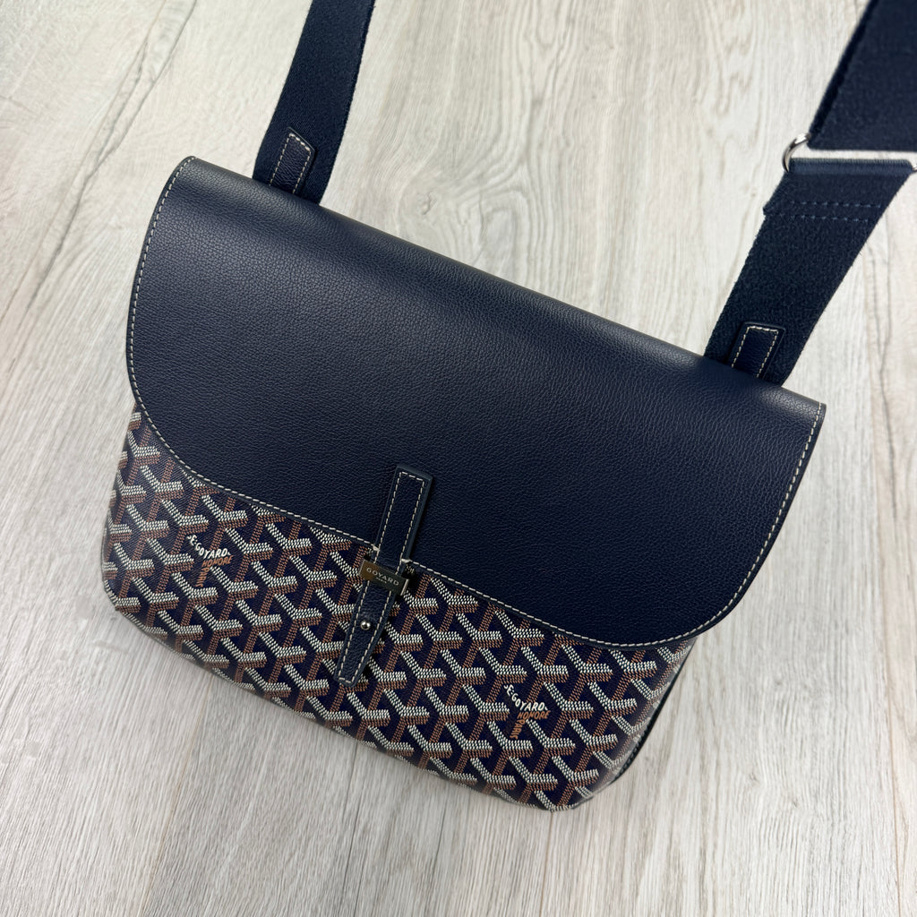 Goyard Men’s Navy Coursier Messenger Bag