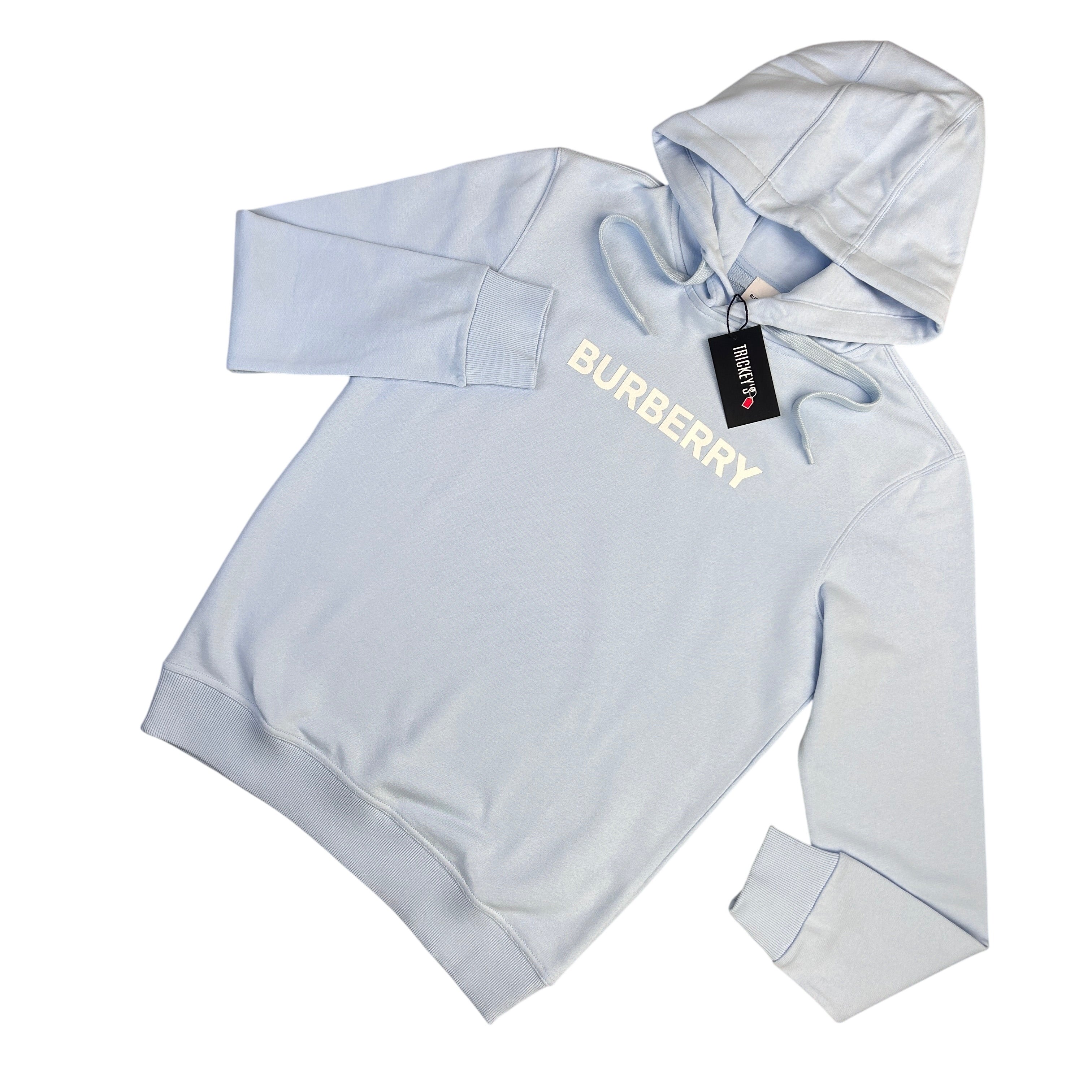 Burberry Men’s Baby Blue Pullover Hoodie