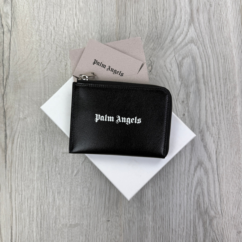Palm Angels Black Zip-up Wallet / Purse