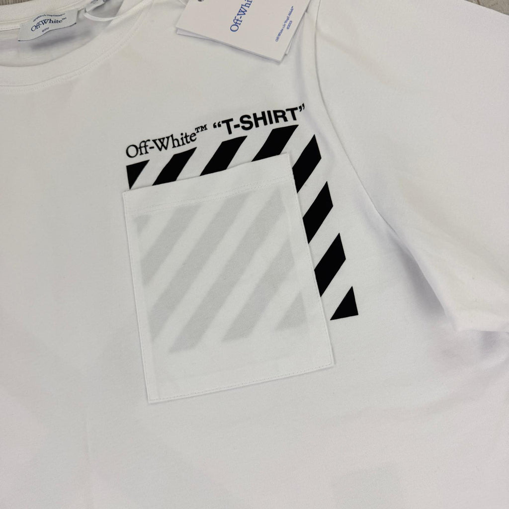 Off White Men’s White T-shirt - Medium