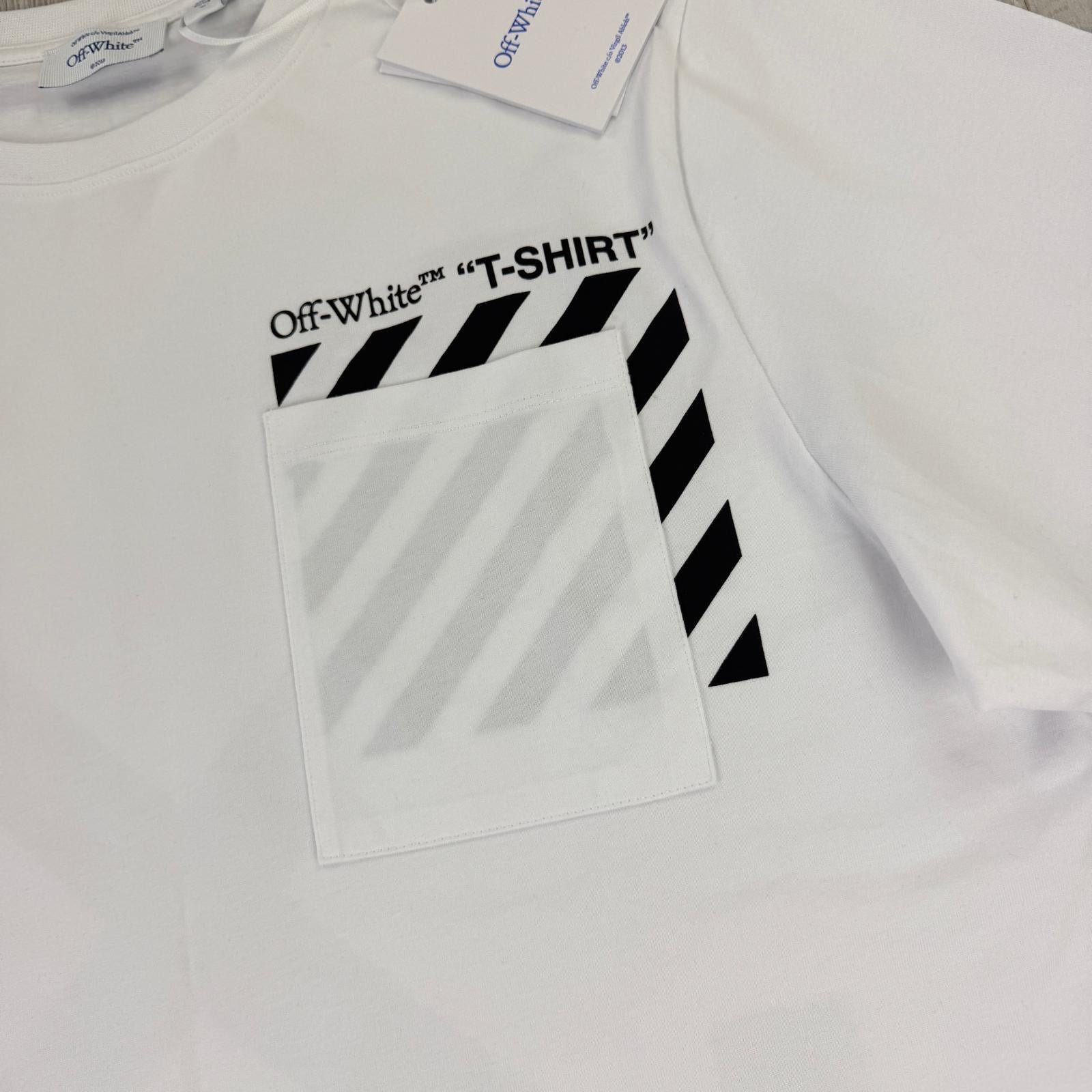 Off White Men’s White T-shirt - Medium