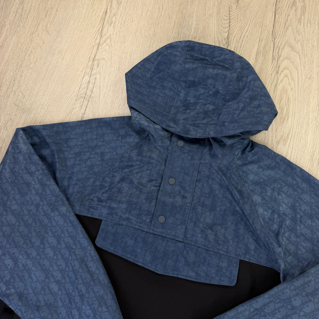 Dior Mens Oblique Black / Bue Anorak Jacket - XL