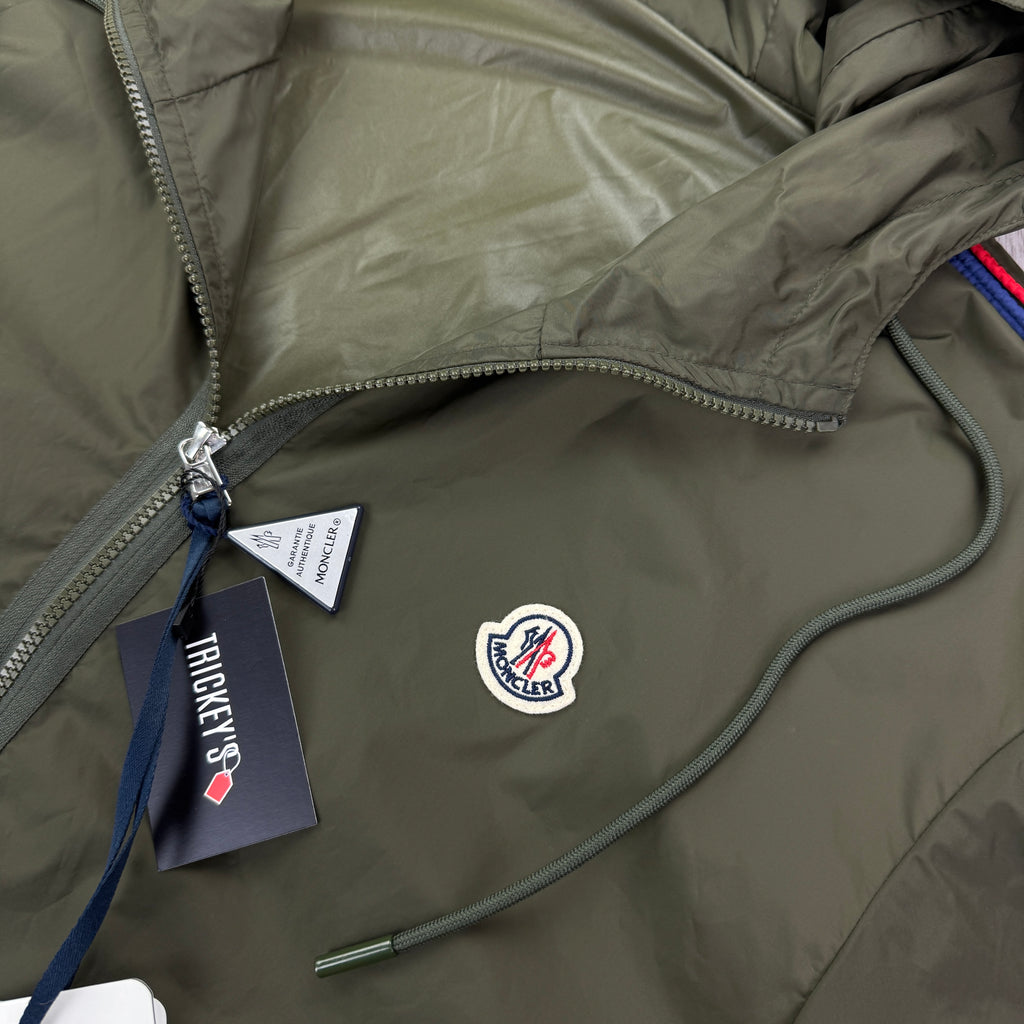 Moncler Men’s Hattab Khaki Zip-up Windbreaker Jacket - Size 5