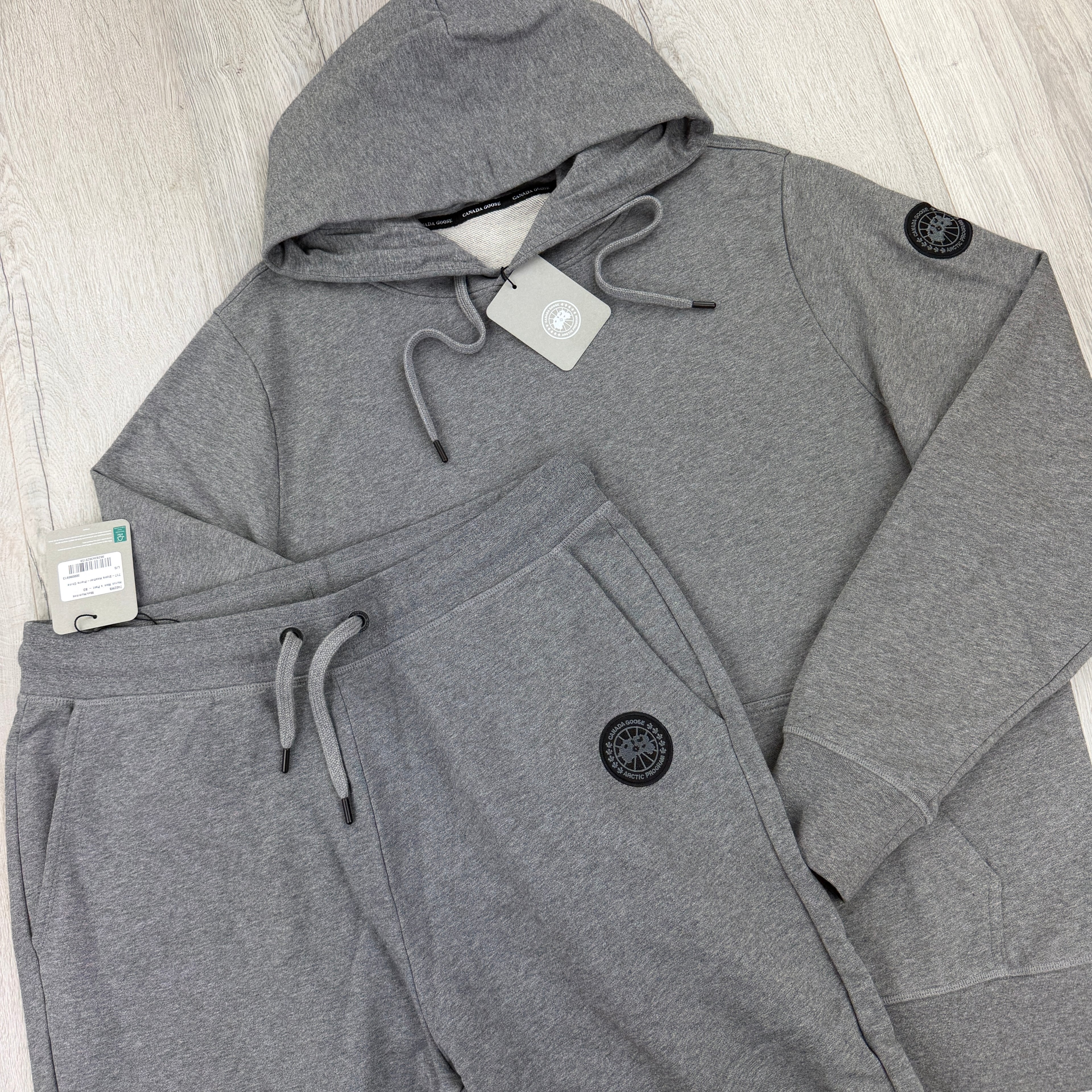 Canada Goose Men’s Grey Full Tracksuit Black Badge Edition - Large