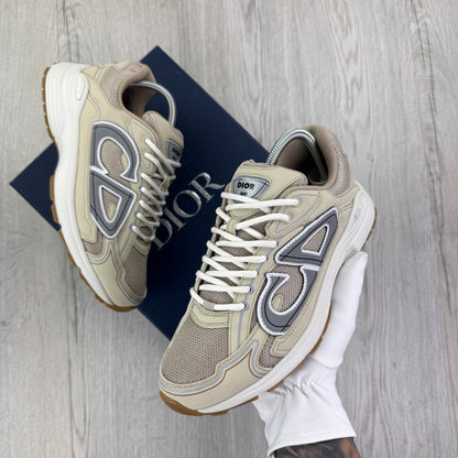 Dior B30 Men’s Cream Mesh and Technical Fabric Trainers - 41 (Fit Uk 7)