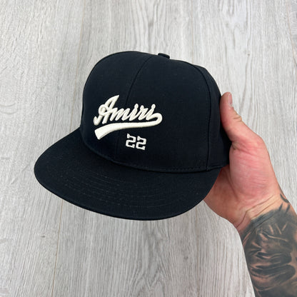 Amiri Men’s 22 Fitted Flat Black Cap