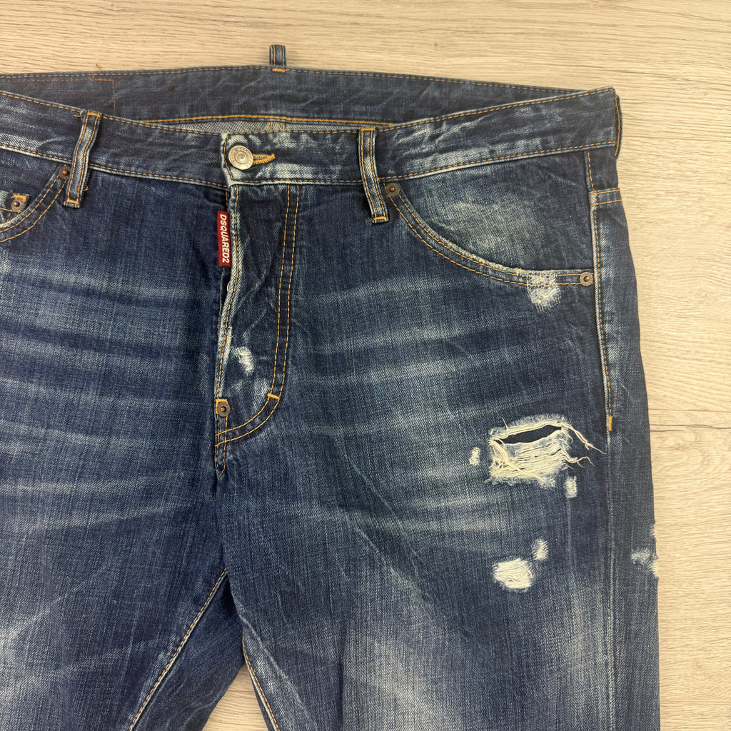 Dsquared2 Men’s Blue Distressed Cool Guy Jeans - 52 (Uk 34)