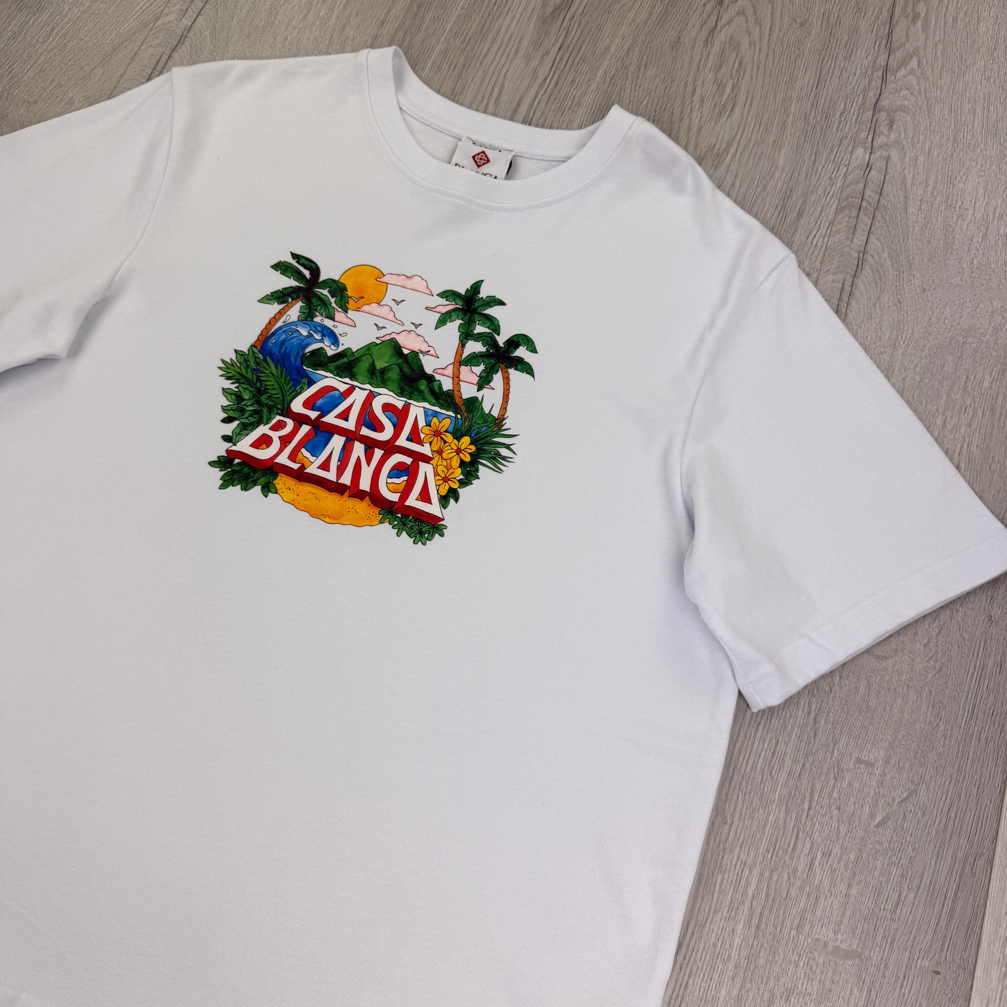 Casablanca Men’s White T-shirt - Large Oversized