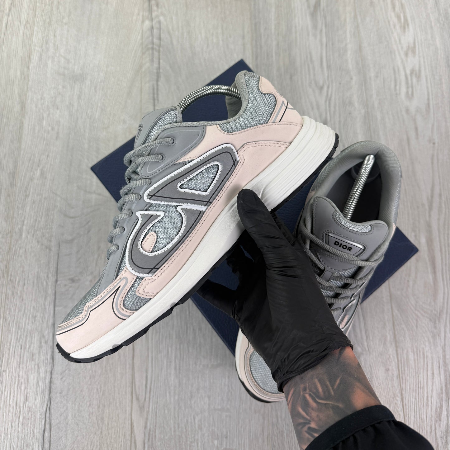 Dior B30 Men’s Grey / Light Pink Trainers - 45 (Fit Uk 11)