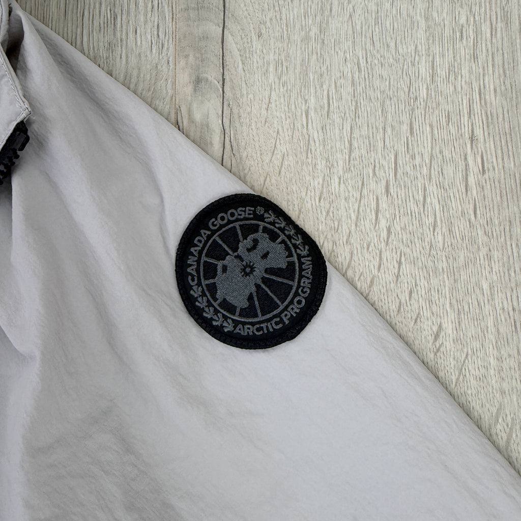 Canada Goose Men’s Light Grey Black Badge Windbreaker Jacket - XL