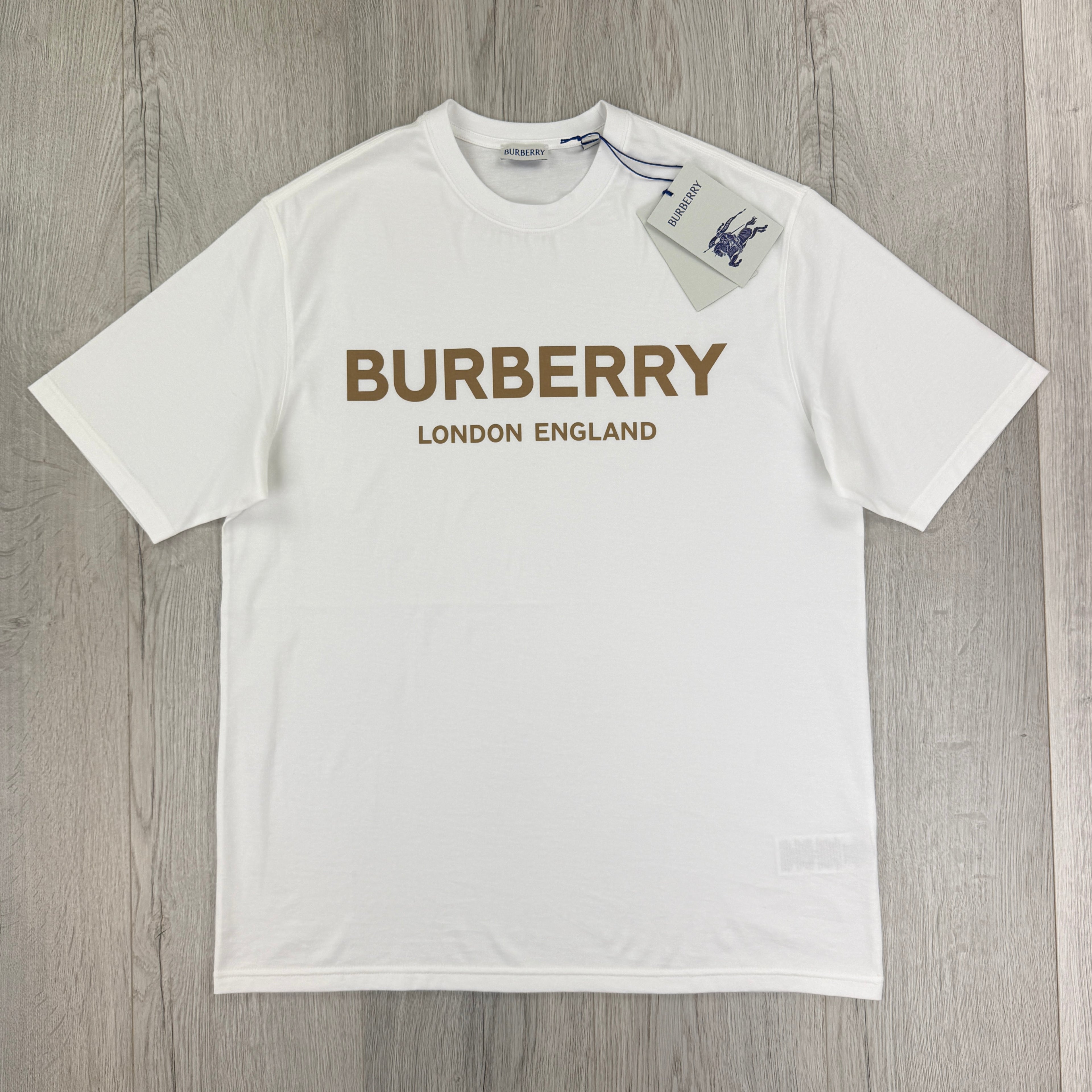 Burberry Men’s White T-shirt & Shorts Set