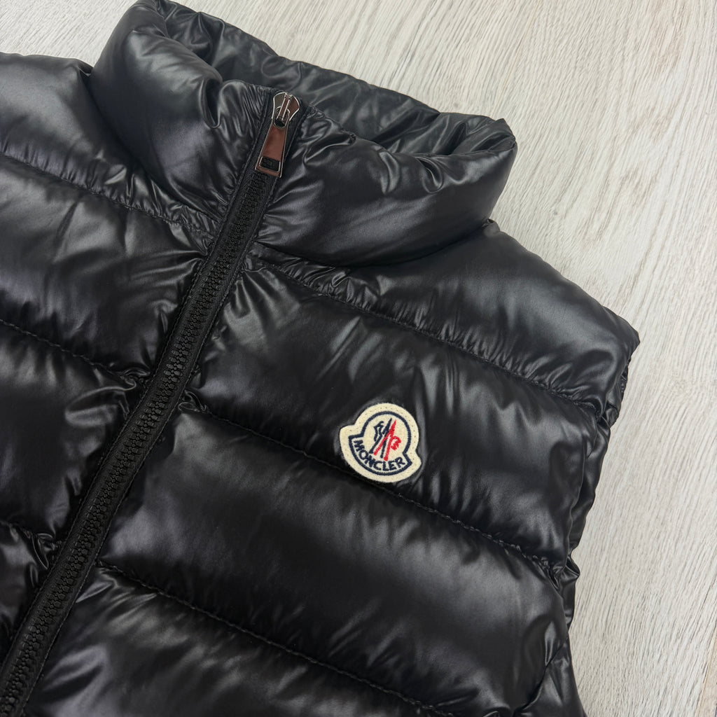 Moncler Women’s Black Ghany Quilted Down Vest Gilet - Size 4