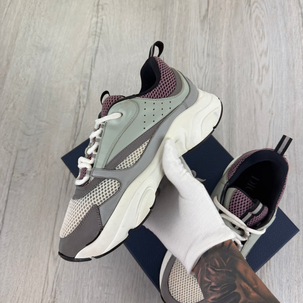 Dior B22 Men’s Lavender & Grey Trainers - 42.5 (Fit Uk 7.5/8)