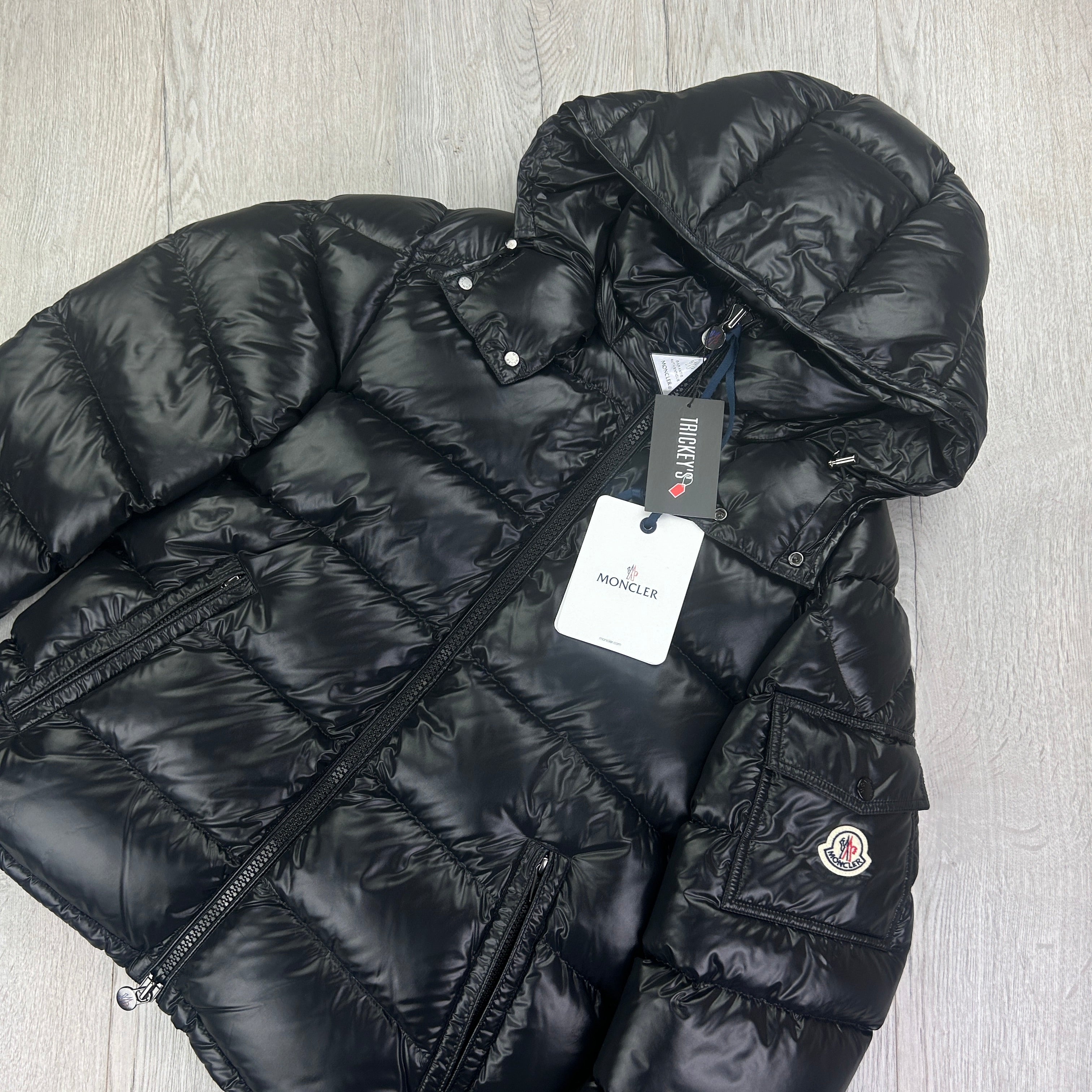 Moncler Men’s Maya Black Zip-up Down Jacket