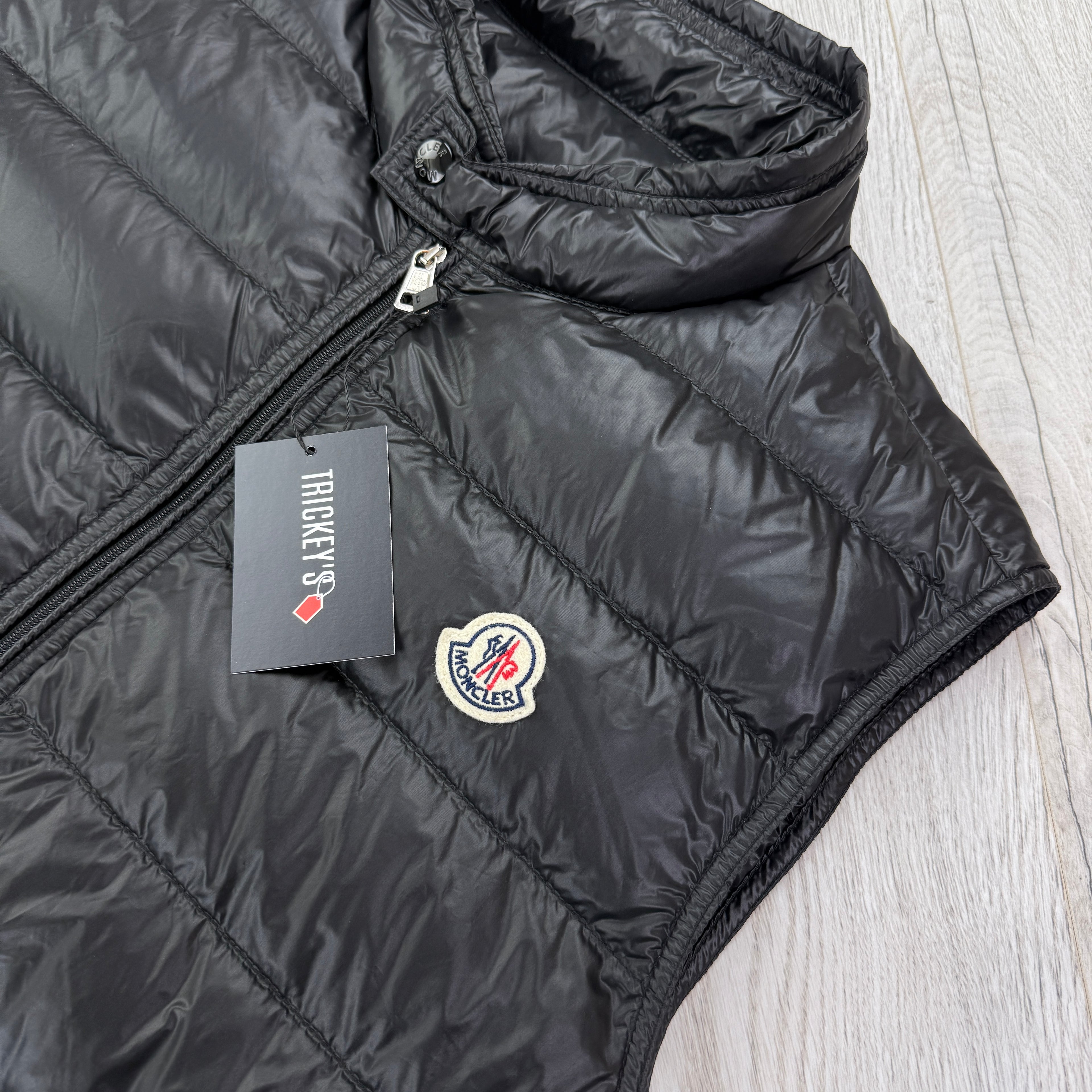 Moncler Men’s Black GUI Down Gilet - Size 3