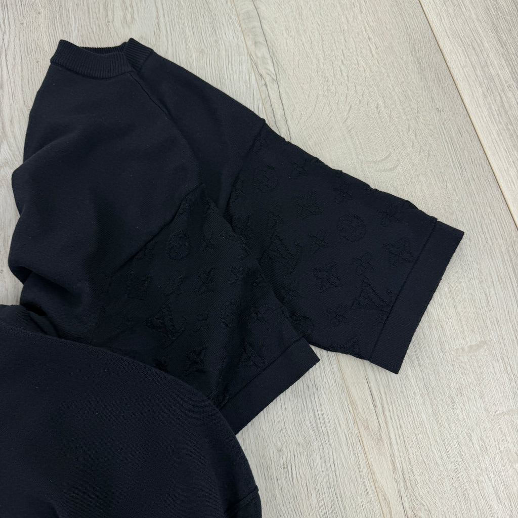 Louis Vuitton Men’s Navy Monogram Short Sleeve Wool T-shirt - Medium