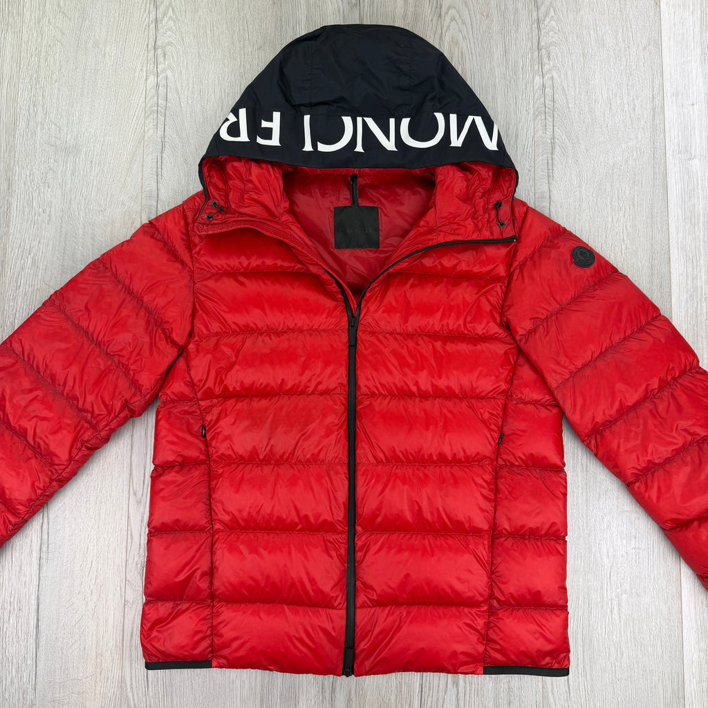 Moncler Men’s Provins Red Zip-up Down Jacket - Size 5