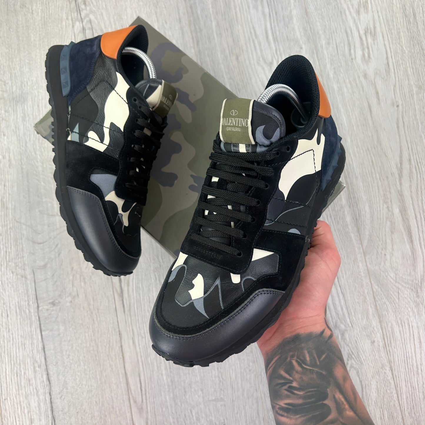 Valentino Men’s Camo Rockrunner Trainers - Uk 8