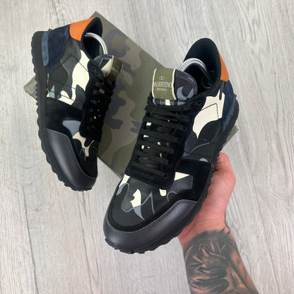 Valentino Men’s Camo Rockrunner Trainers - Uk 8