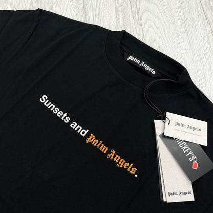 Palm Angels ‘Sunset & Palm Angels’ Black T-shirt