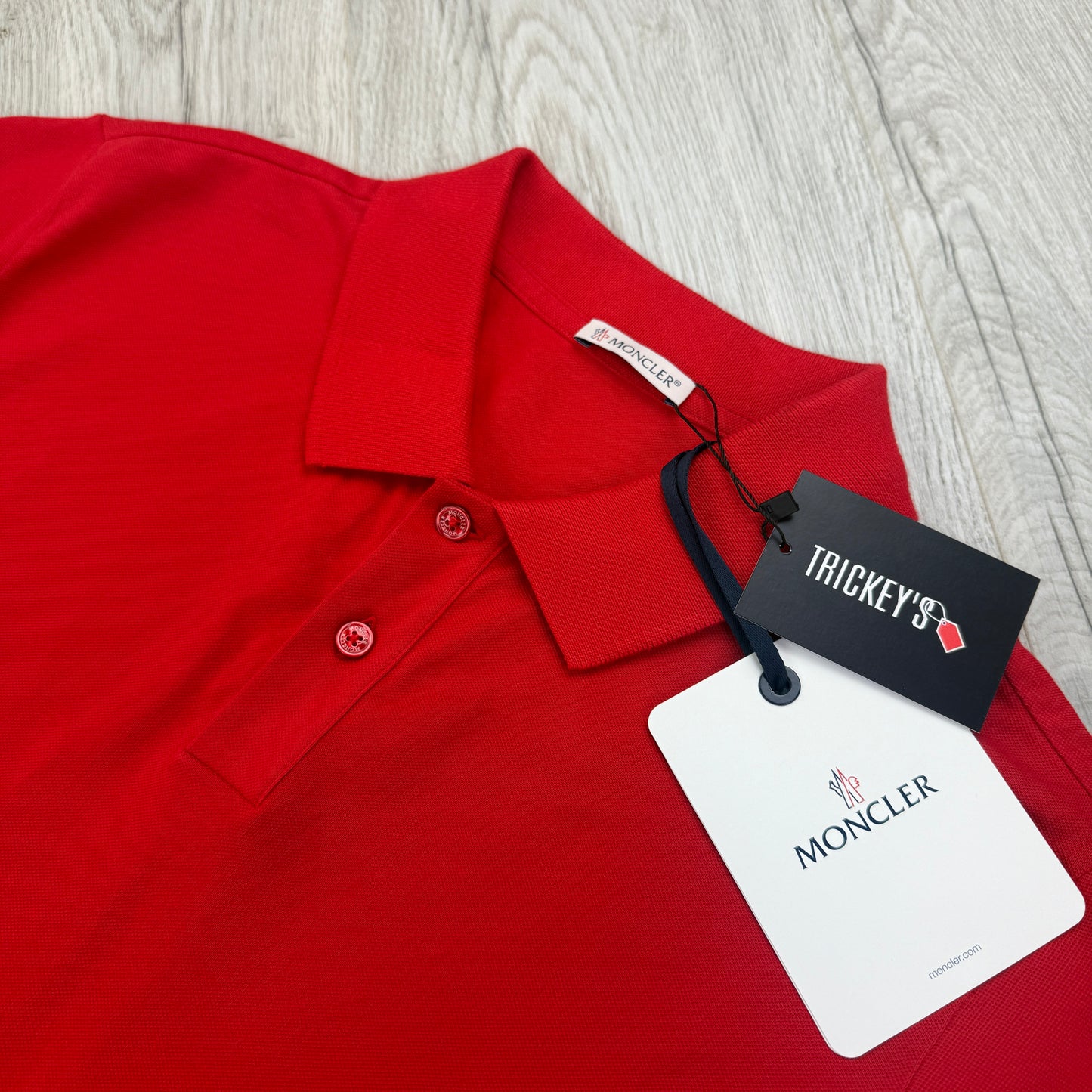 Moncler Men’s Red Polo - Large Slim