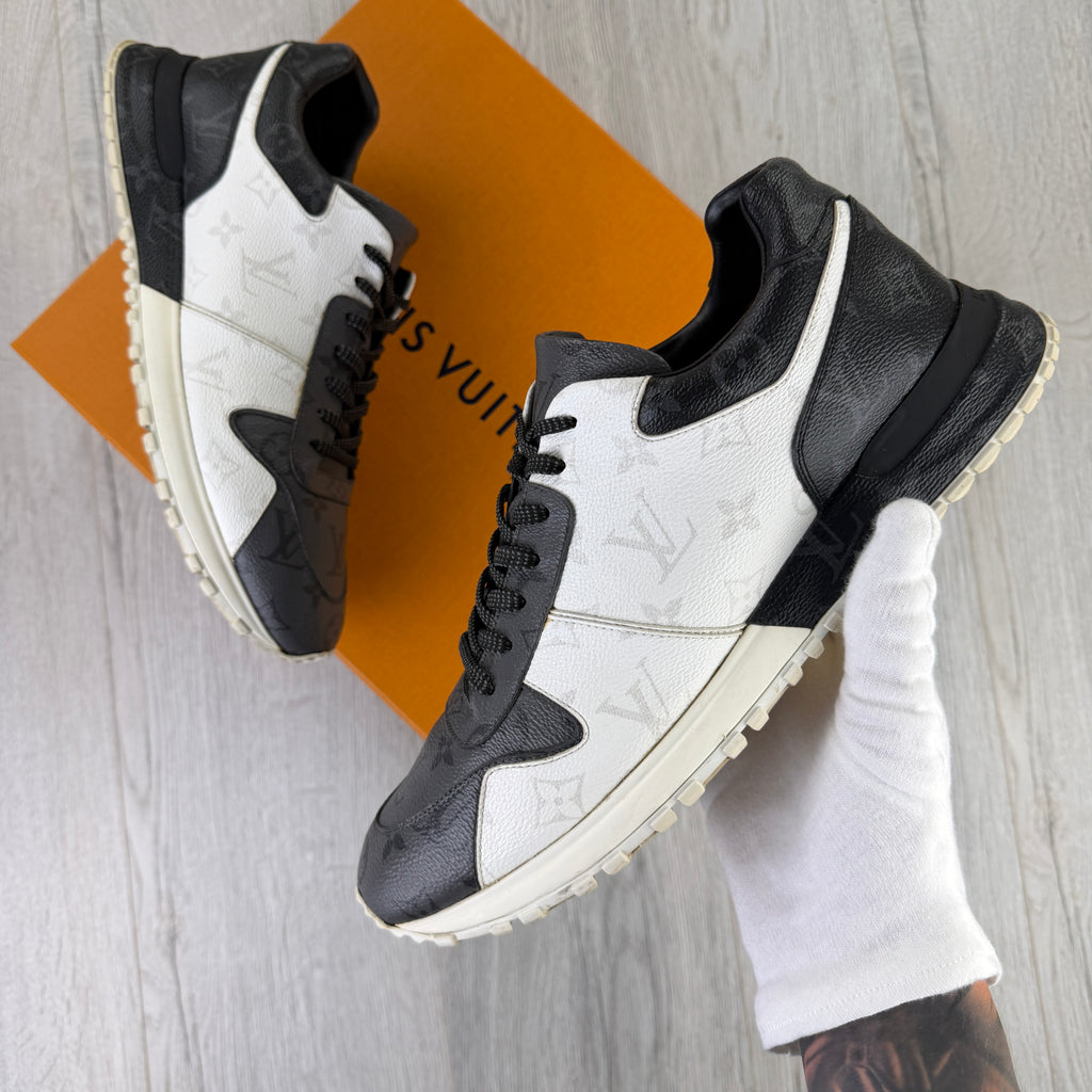 Louis Vuitton Men’s Monogram Black White Grey Run Away Trainers - Uk 9