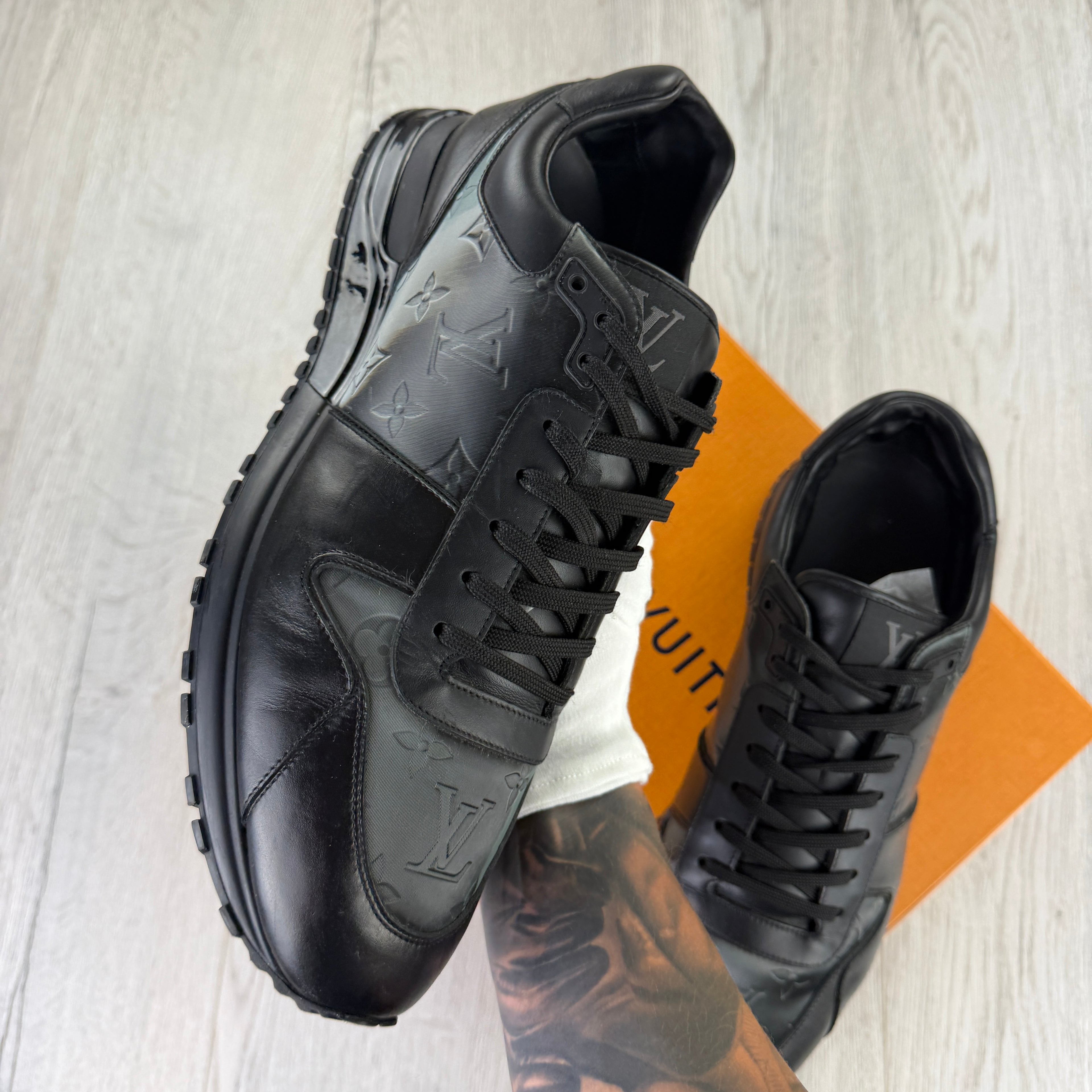 Louis Vuitton Men’s Black Run Away Trainers - Uk 11
