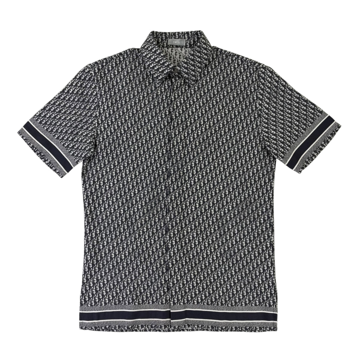 Dior Oblique Men’s Button-up Short Sleeve Shirt - 37 (Fit Small)