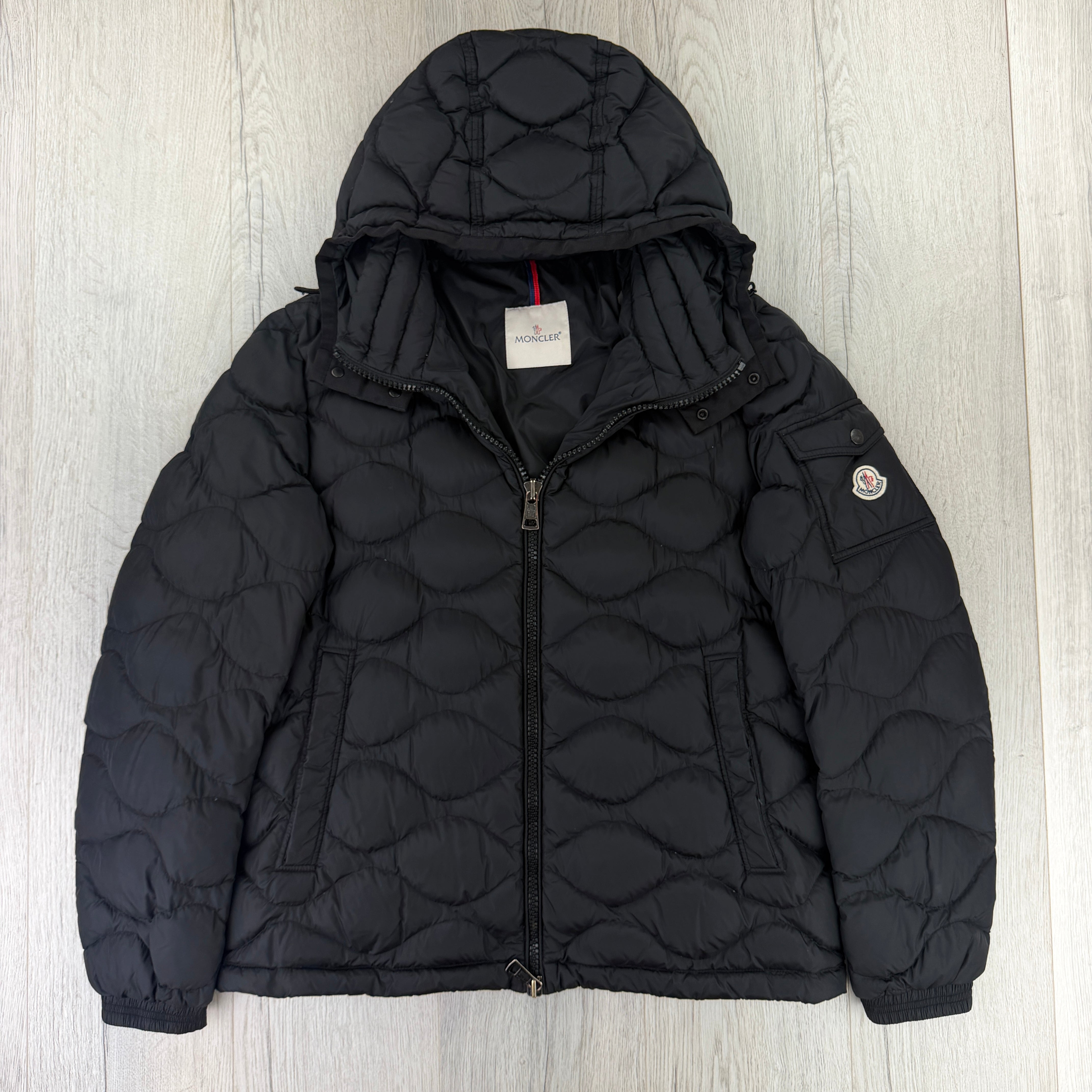 Moncler Men's Morandieres Giubbotto Black Puffer Jacket - Size 5