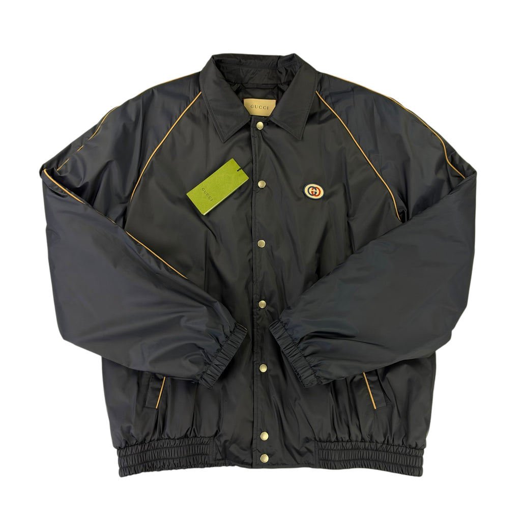 Gucci Men’s Navy Button-up Bomber Jacket - 58