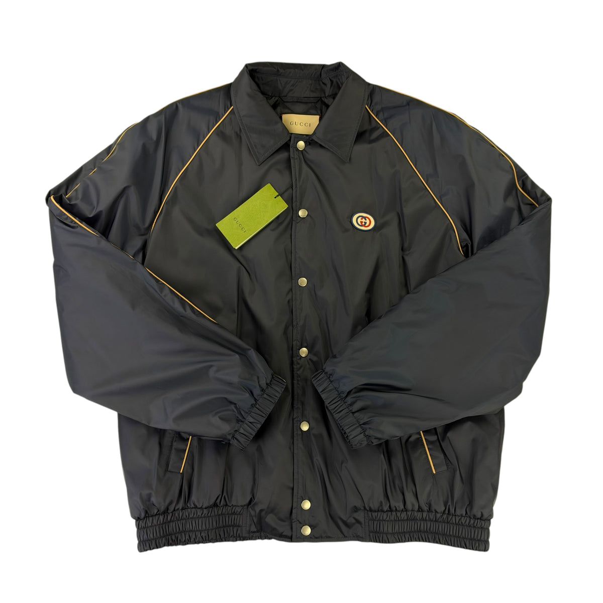 Gucci Men’s Navy Button-up Bomber Jacket - 58