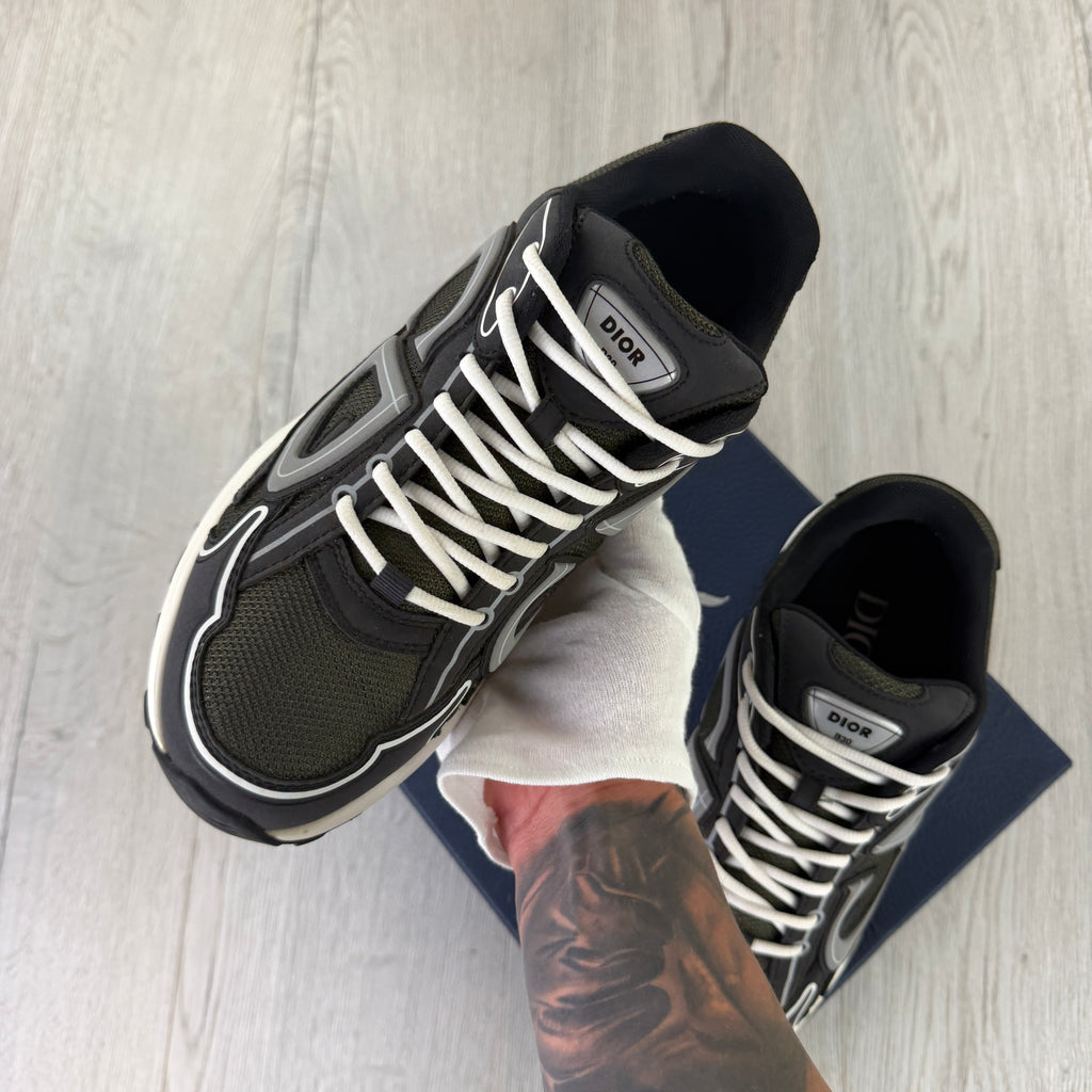 Dior B30 Men’s Khaki CD Mesh Trainers - 43 (Fit Uk 9)