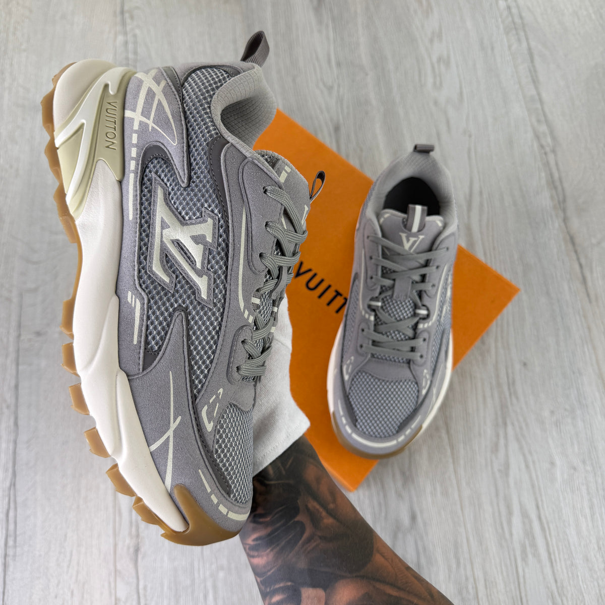 Louis Vuitton Men’s Grey Tactical Trainers - Uk 6 (Fit 7)