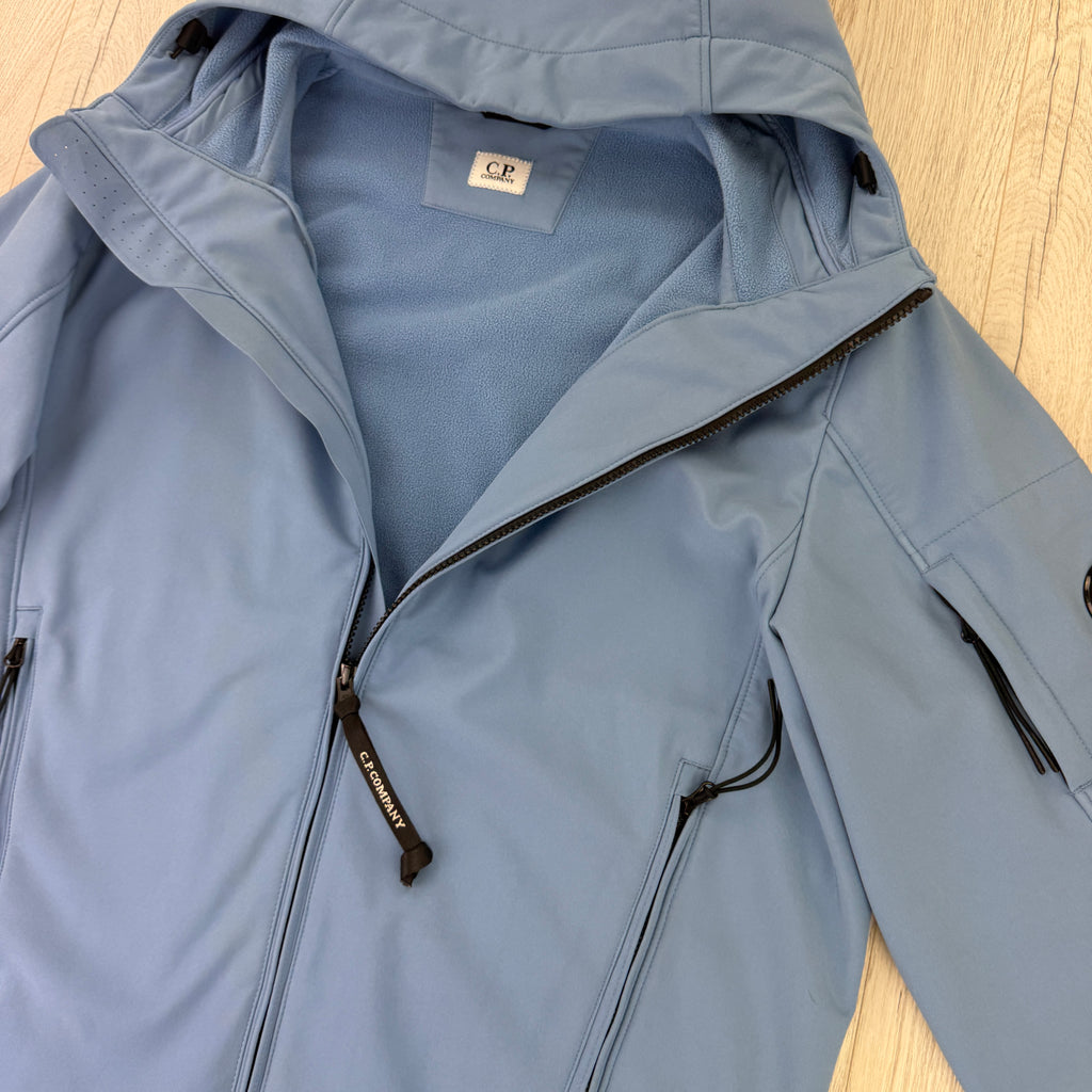 Cp Company Men’s Sky Blue Zip Up Soft Shell Jacket - 52 (Fit Large)
