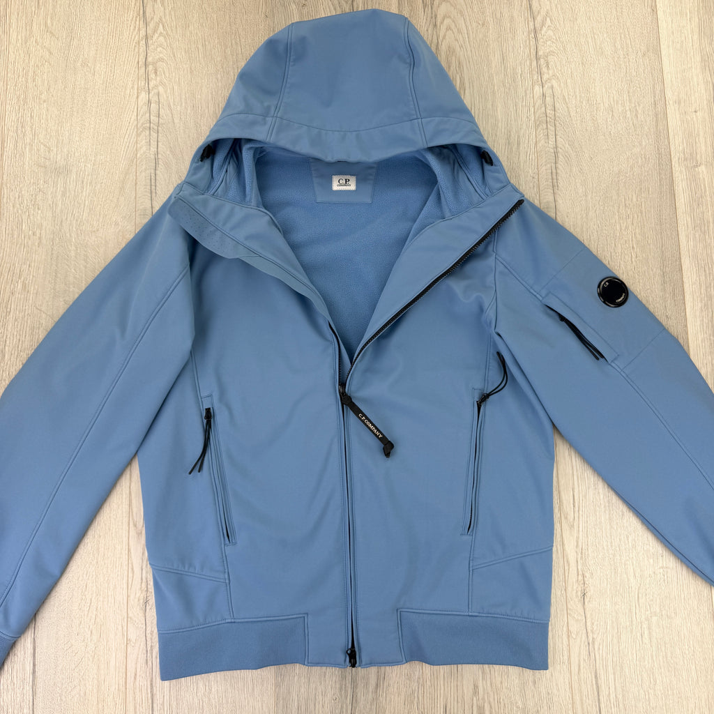 Cp Company Men’s Sky Blue Zip Up Soft Shell Jacket - 52 (Fit Large)
