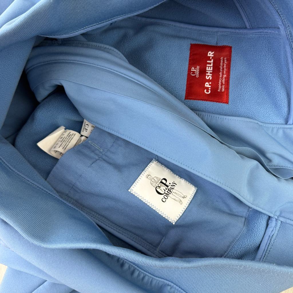 Cp Company Men’s Sky Blue Zip Up Soft Shell Jacket - 52 (Fit Large)