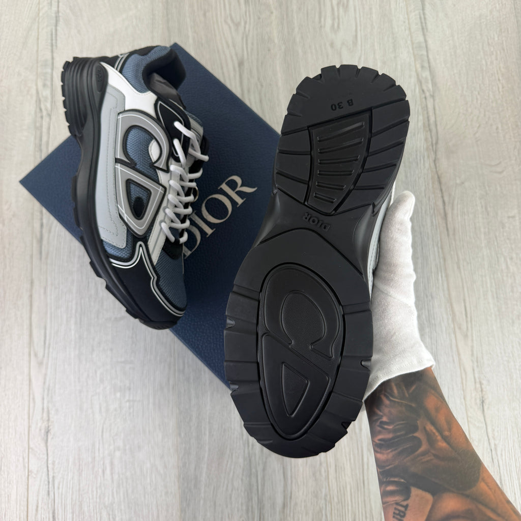 Dior B30 Men’s Blue Grey / White / Black Trainers - 44 (Uk 10)