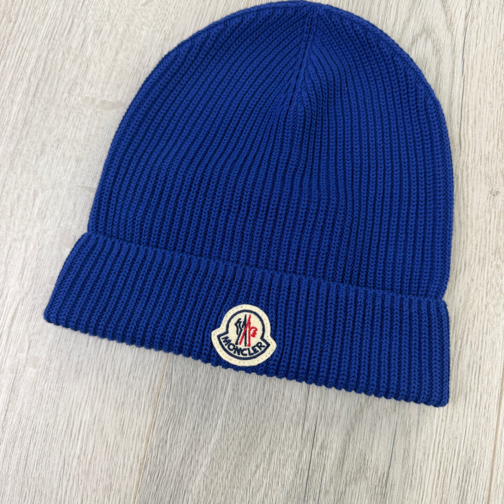 Moncler Men’s Blue Wool Beanie